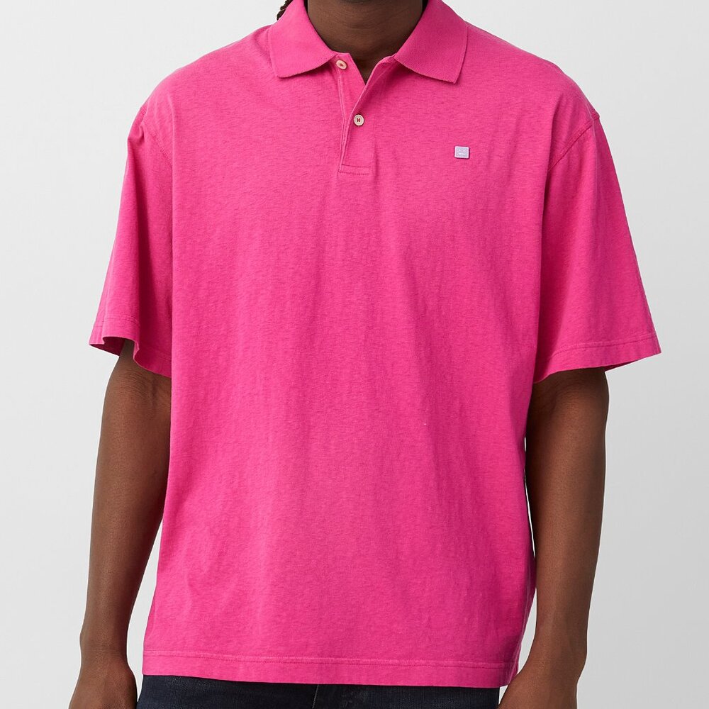 BNWT SS22 ACNE STUDIOS FACE MOTIF POLO SHIRT M